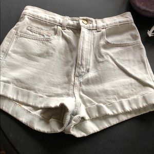 American Apparel high waisted shorts.